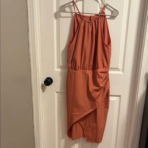 SHEIN Orange Midi Dress